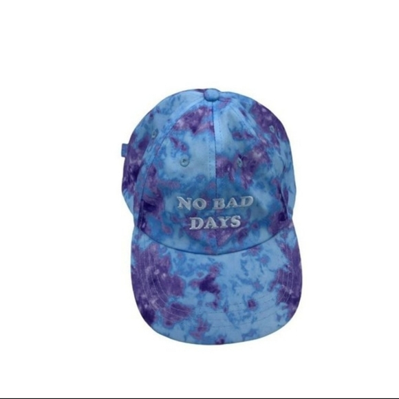 Nordstrom BP no bad days blue purple tie die women's adjustable baseball cap NWT - Picture 2 of 4